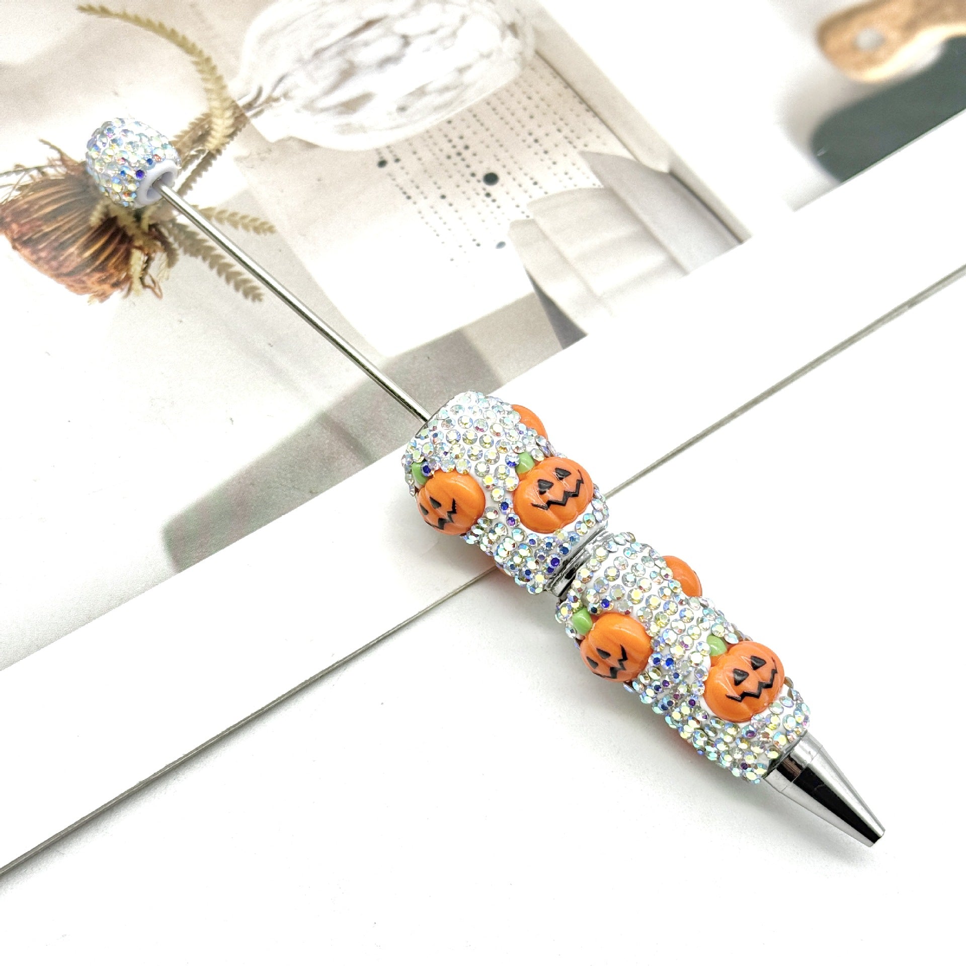 Wholesale DIY Full Diamond Beadable Pen Skull Pumpkin Ghost Dark